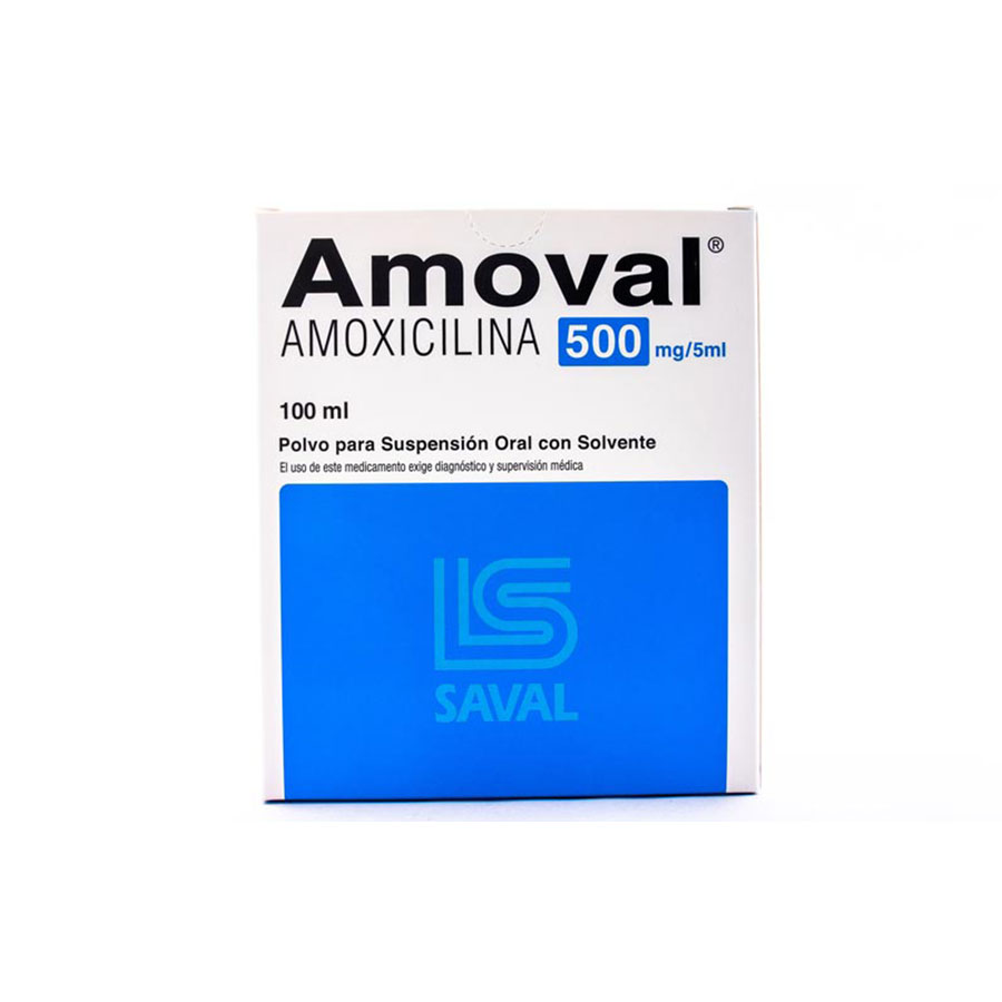 Amoval 500mg/5ml ecuaquimica - saval suspensión 457221