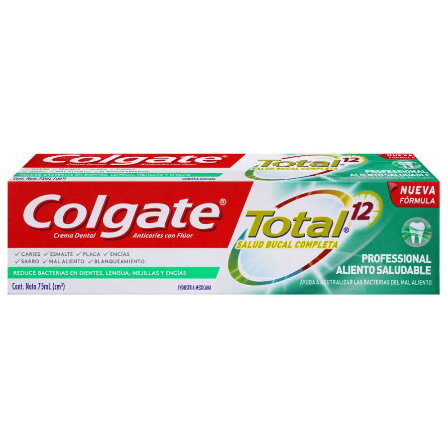 Crema dental colgate total-12 professional aliento saludable  75 ml 457467