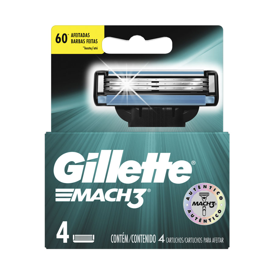 Repuesto de afeitadora gillette mach3 4 unidades 457486