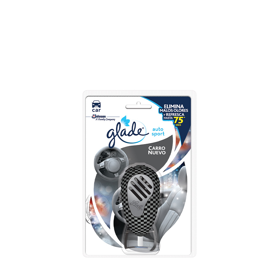 Ambientador glade auto sport carro nuevo auto sport carro nuevo 7 ml 457745