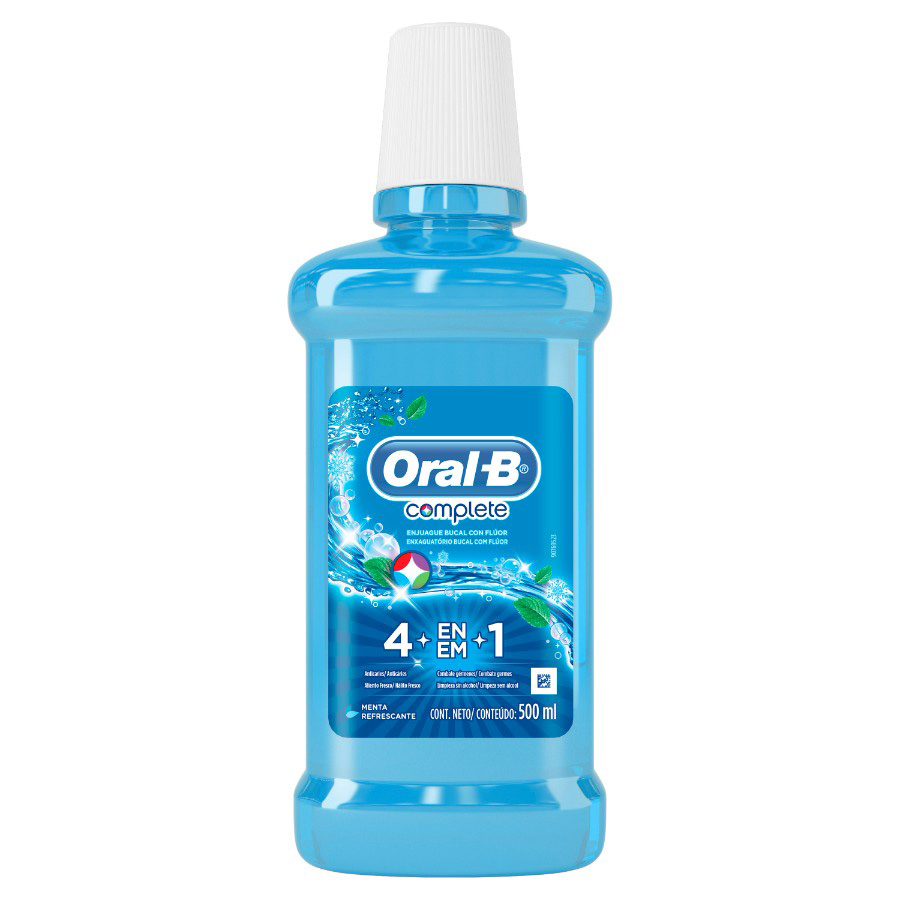 Enjuague bucal oral-b 4en1 menta 500ml 457747