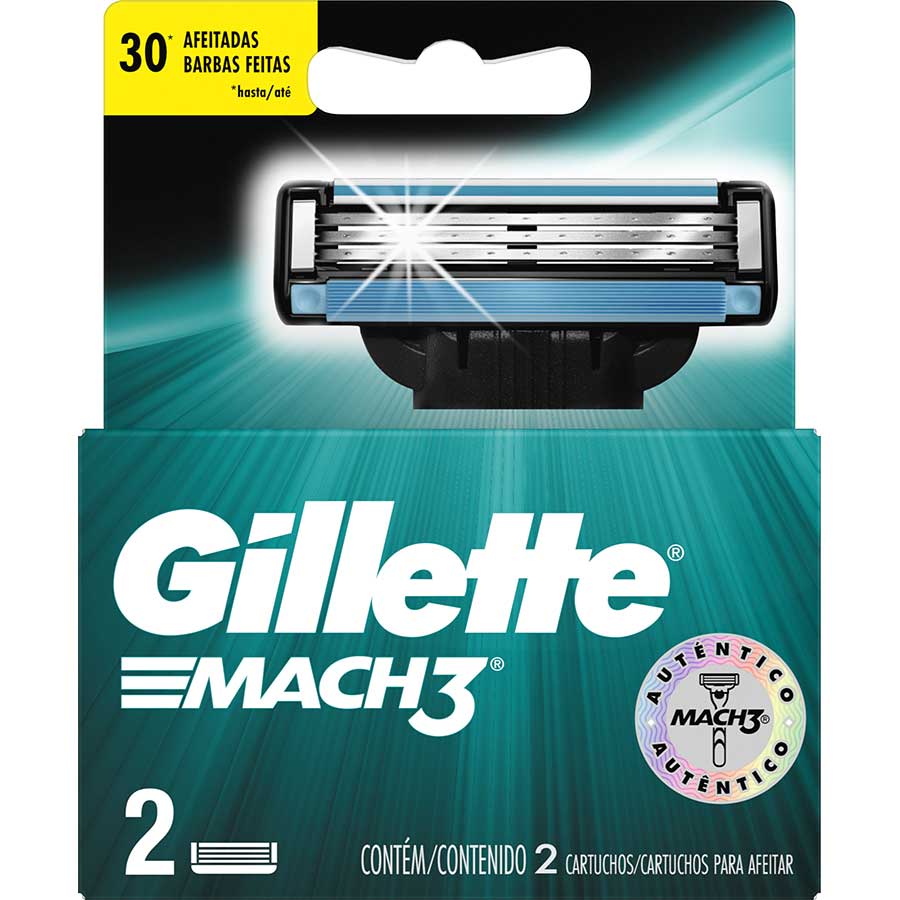 Repuesto de afeitadora gillette mach3 2 unidades 457867