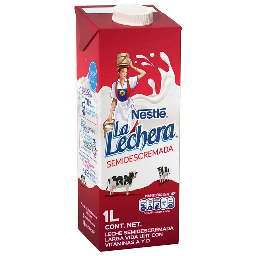 Leche semidescremada la lechera 1000 ml 457900