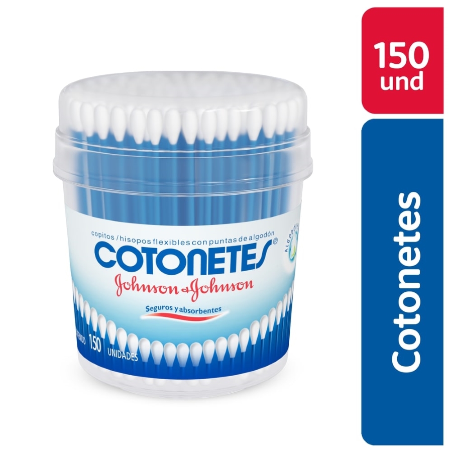 Cotonete johnson&johnson palos de plástico 150 u 458123