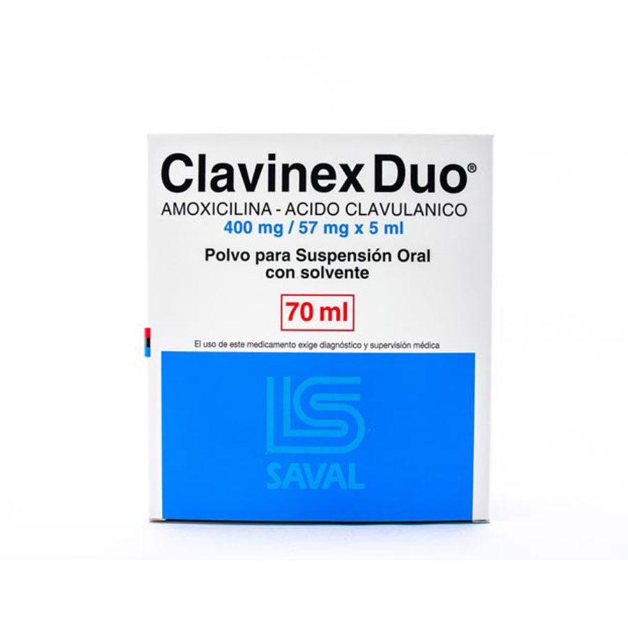 Clavinex 400/57mg ecuaquimica - saval suspensión 458321