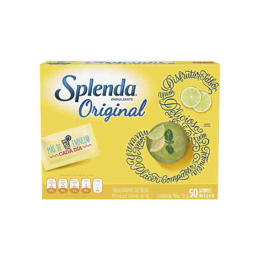 Endulzante splenda original en polvo 50 sobres 458388