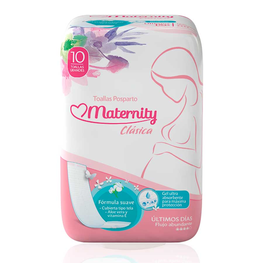 Toalla sanitaria maternity maxi 10 unidades 458701