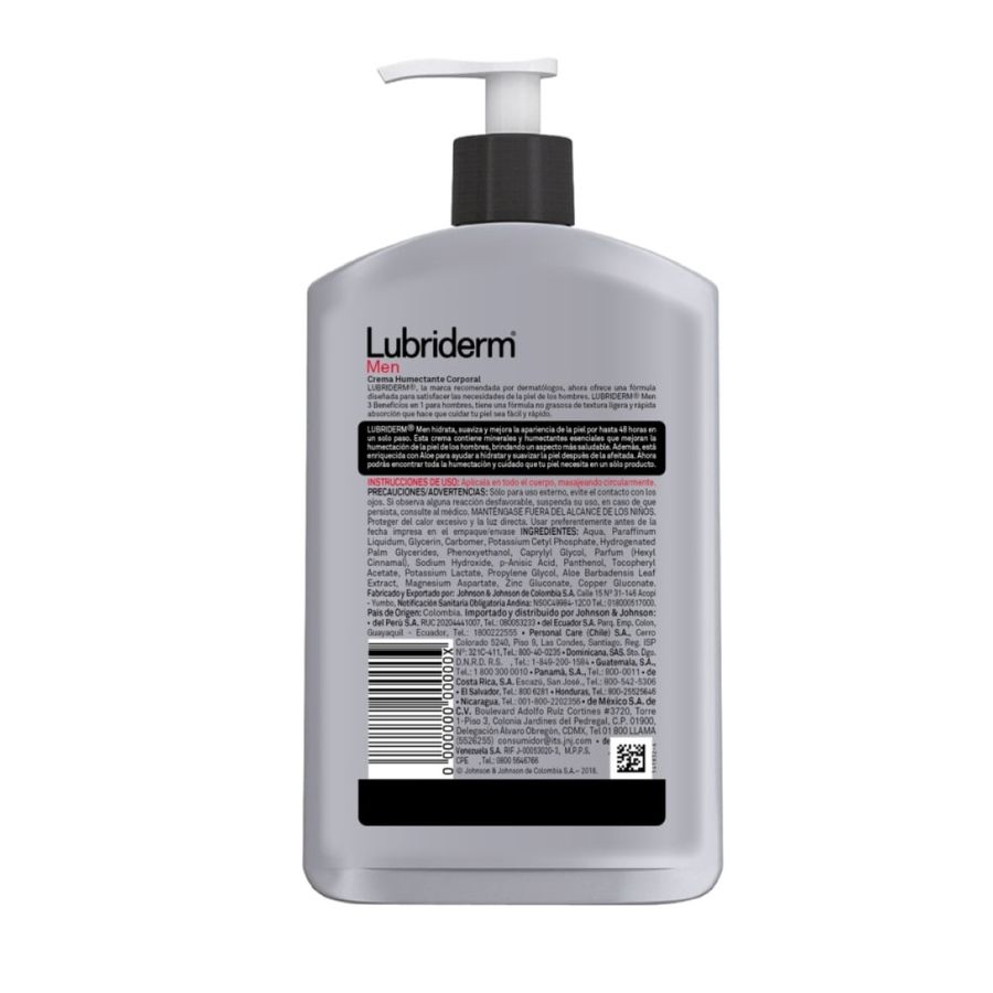 Crema lubriderm mens 3 en 1 400 ml 458739