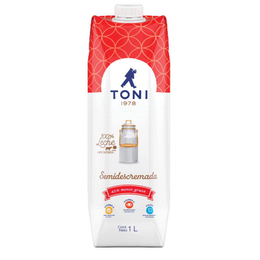 Leche toni semidescremada tetrapack 1 litro 458772