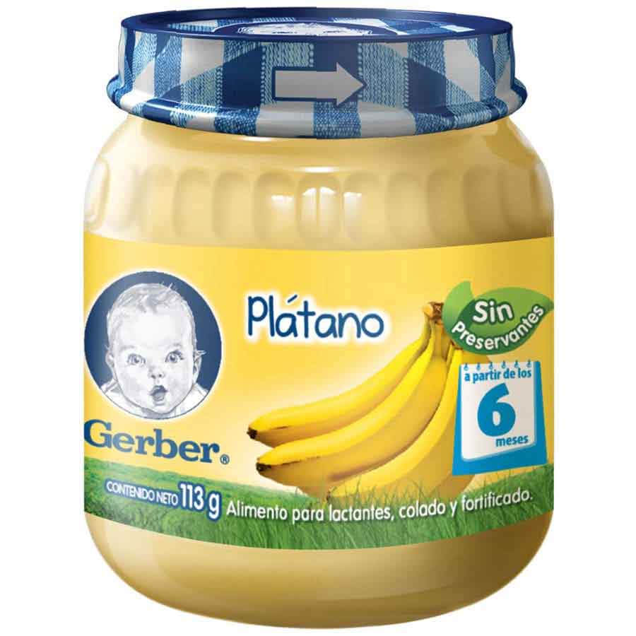 Compota infantil gerber plátano 113 g 458788