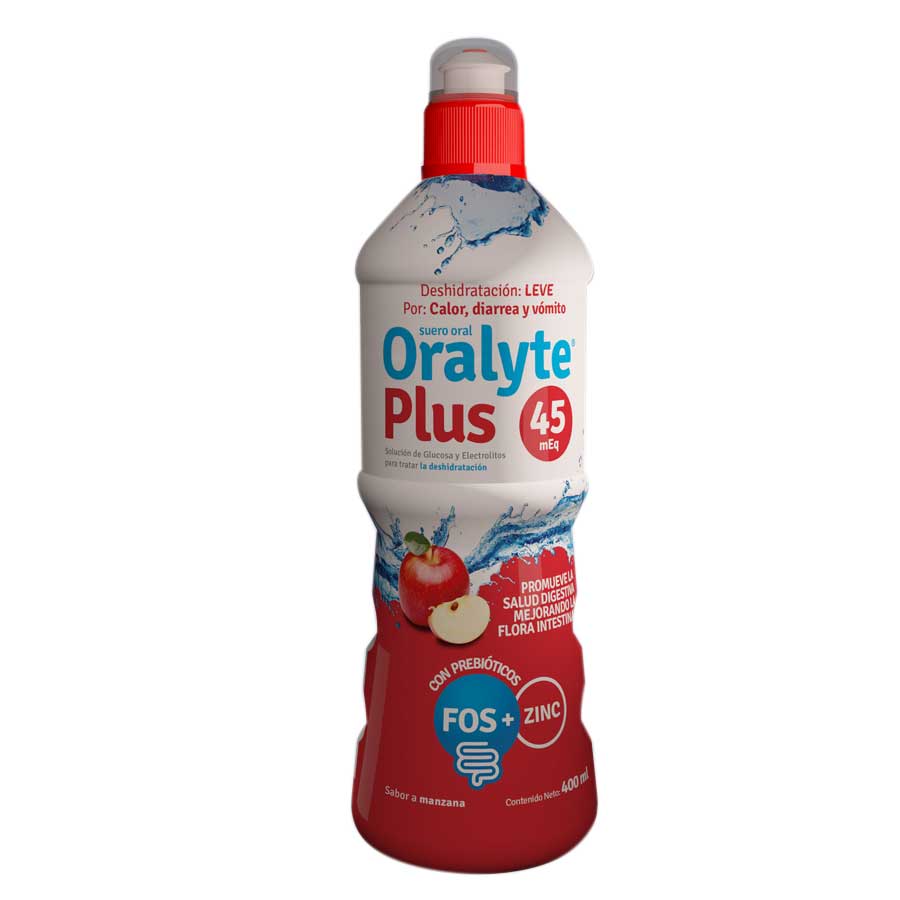 Oralyte plus 45 meq manzana solución oral 400 ml 458823