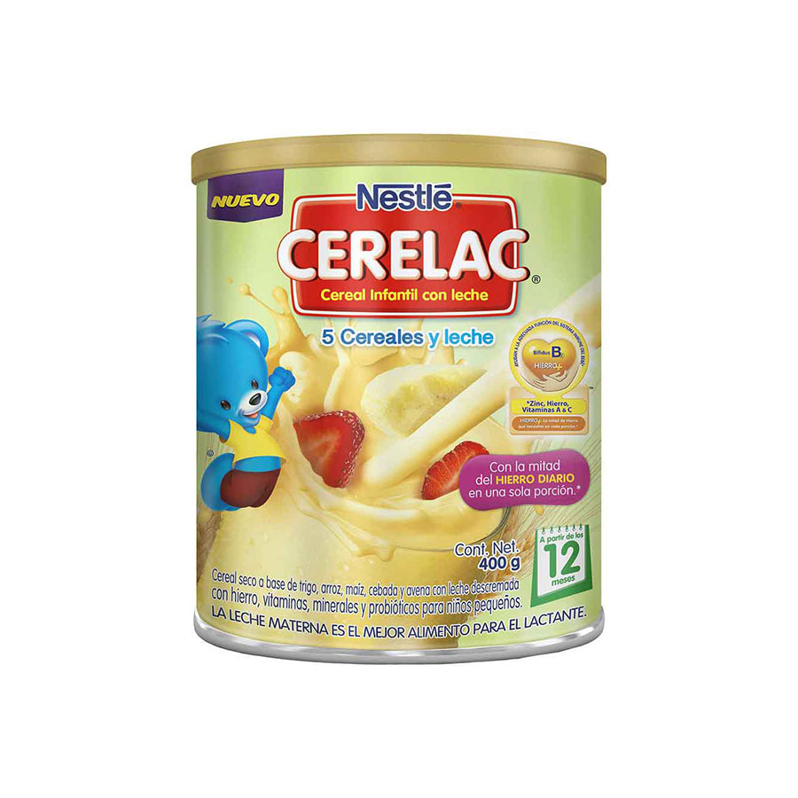 Cerelac 5 cereales y leche 400 g 458834