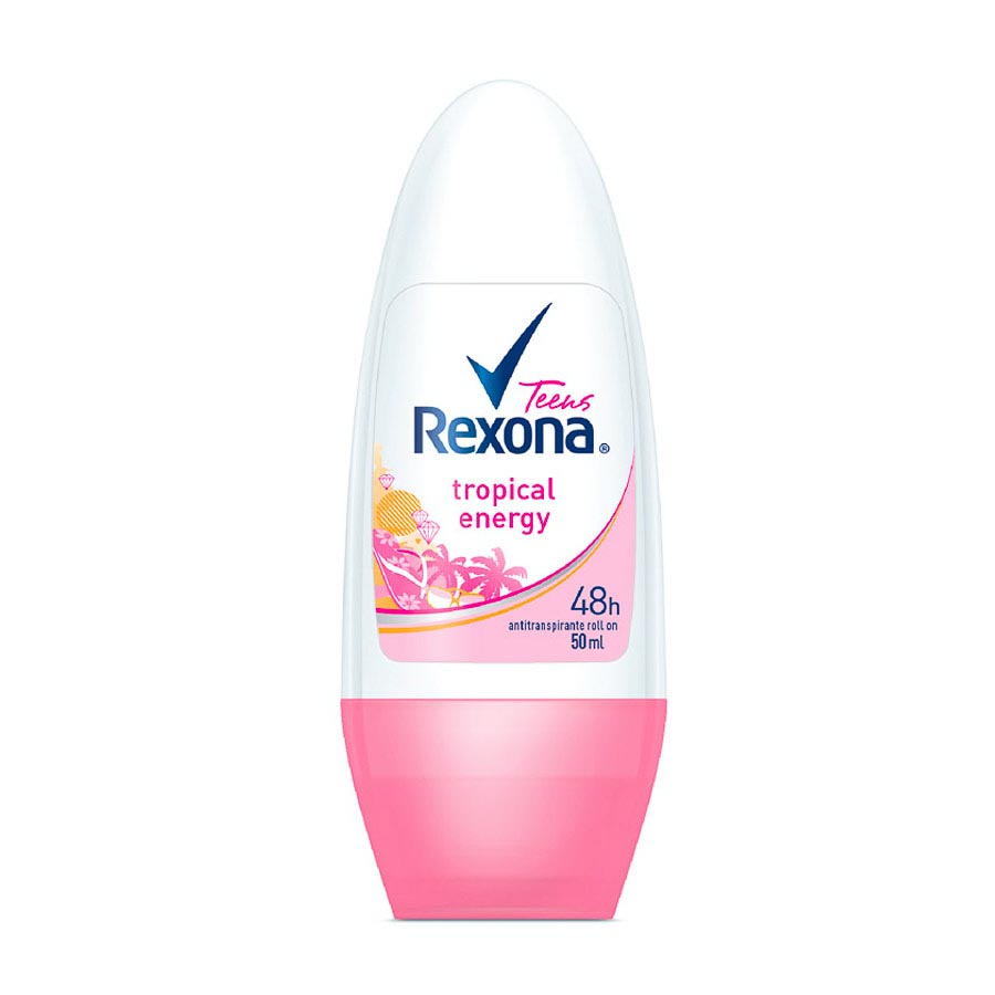 Desodorante rexona teens tropical energy roll-on 50 ml 458975