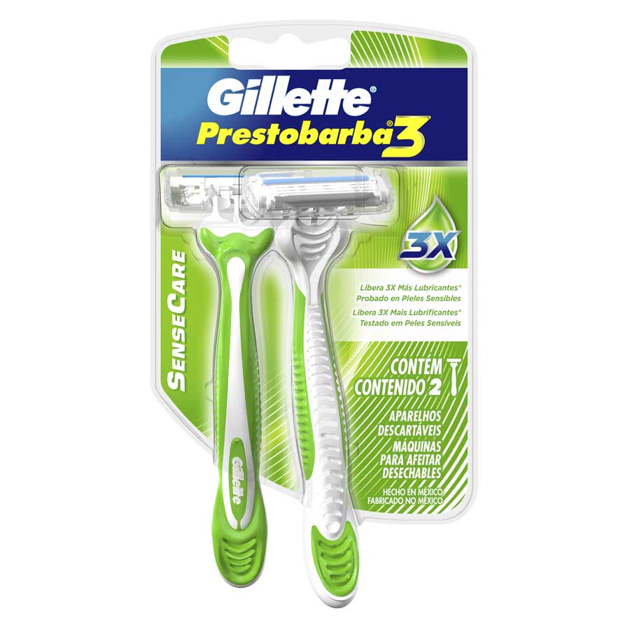 Afeitadora gillette 3 sense care 2 unidades 459048