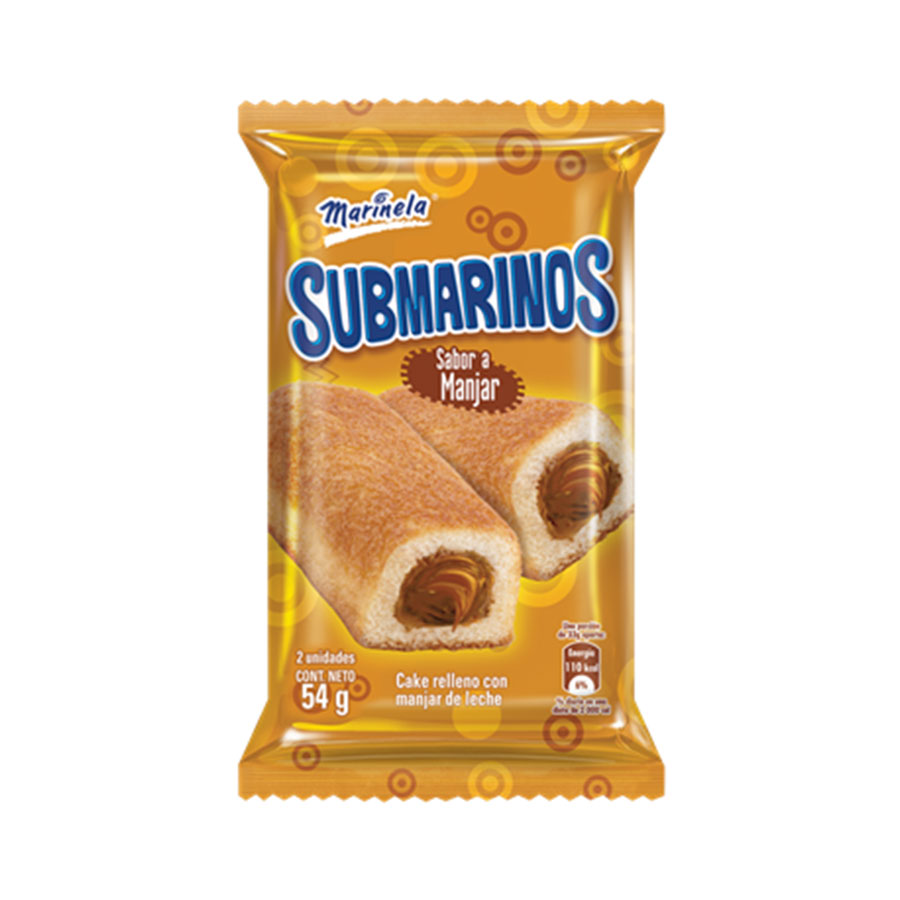 Cake marinela submarino con relleno manjar 54 g 459192