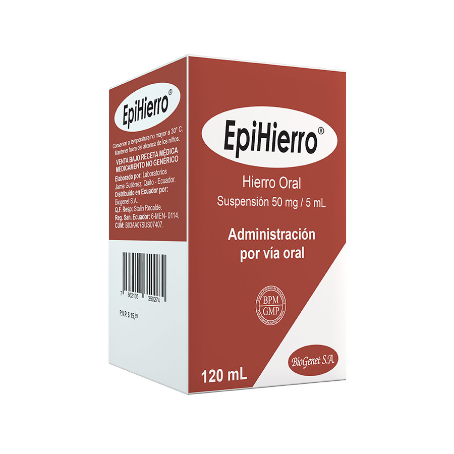 Epihierro 50mg/5ml biogenet suspensión 459369