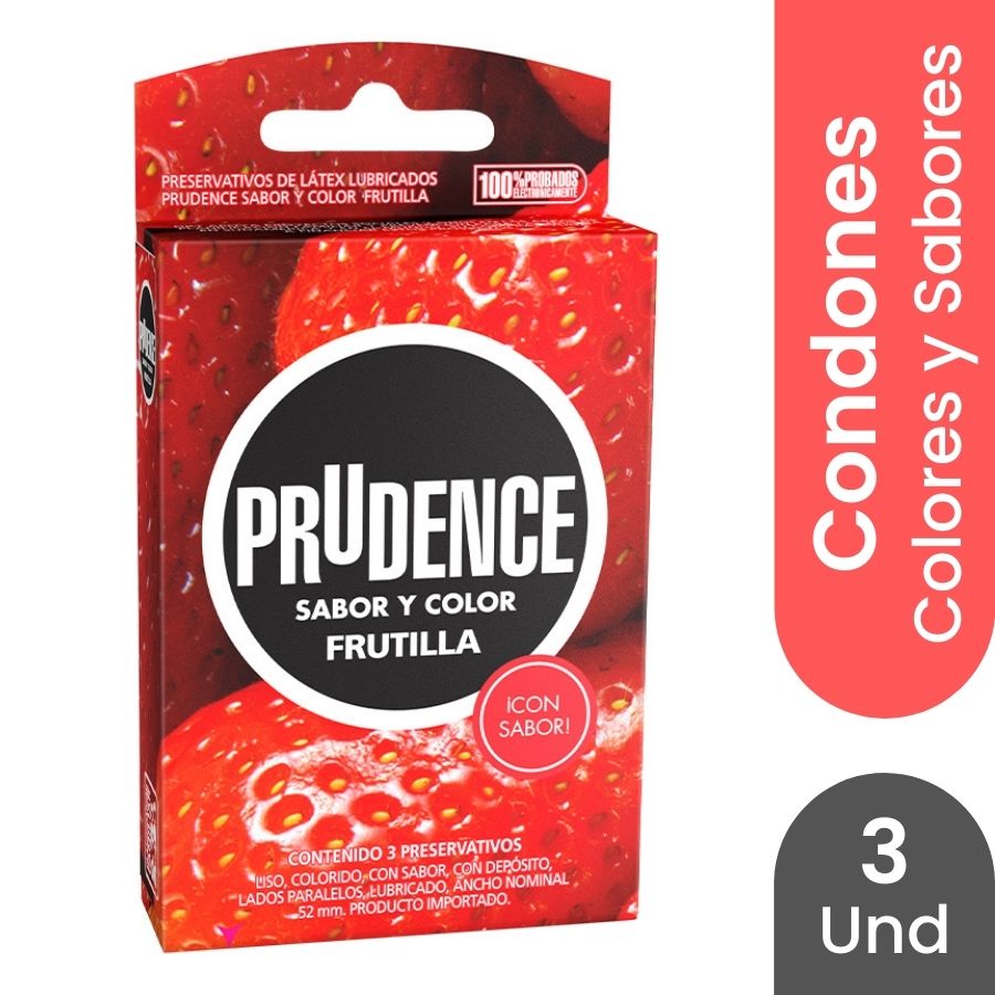 Preservativo prudence frutilla x 3 459597