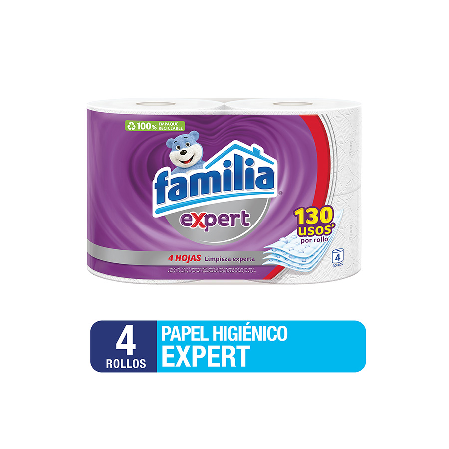 Papel higiénico familia expert 4 unidades 459619