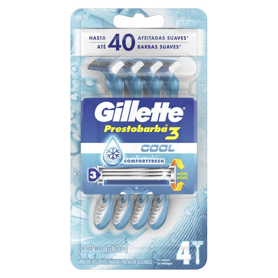 Afeitadora desechable gillette 3 ice 4 unidades 460153