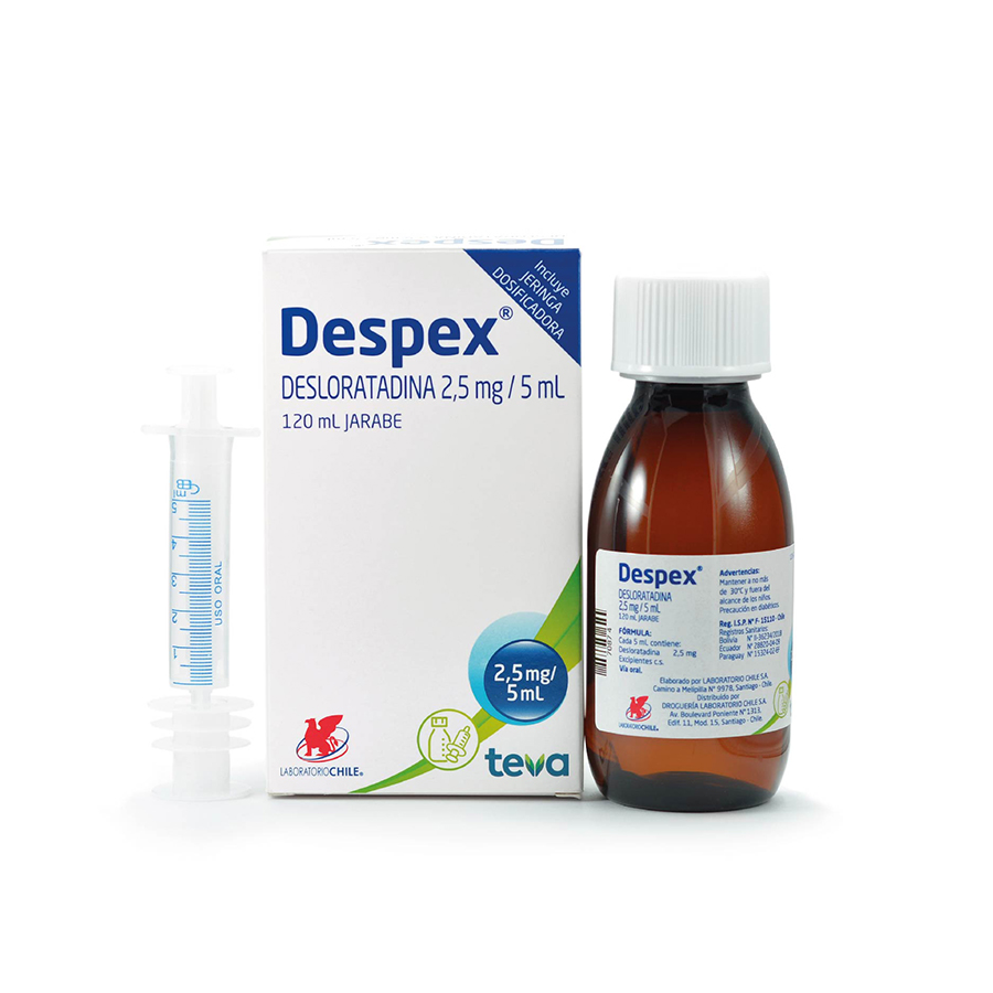 Despex 2.5mg/5ml dyvenpro representaciones lab chile linea general jarabe 460228