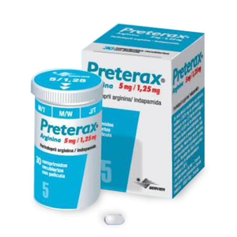 Preterax 5/1.25mg quifatex repr servier comprimidos 460347