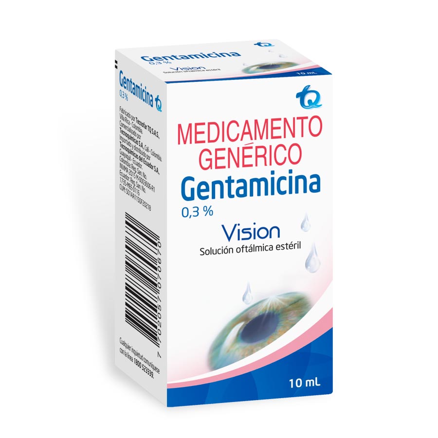 Gentamicina 0.3% tecnoquimicas - genericos solución oftálmica 460404