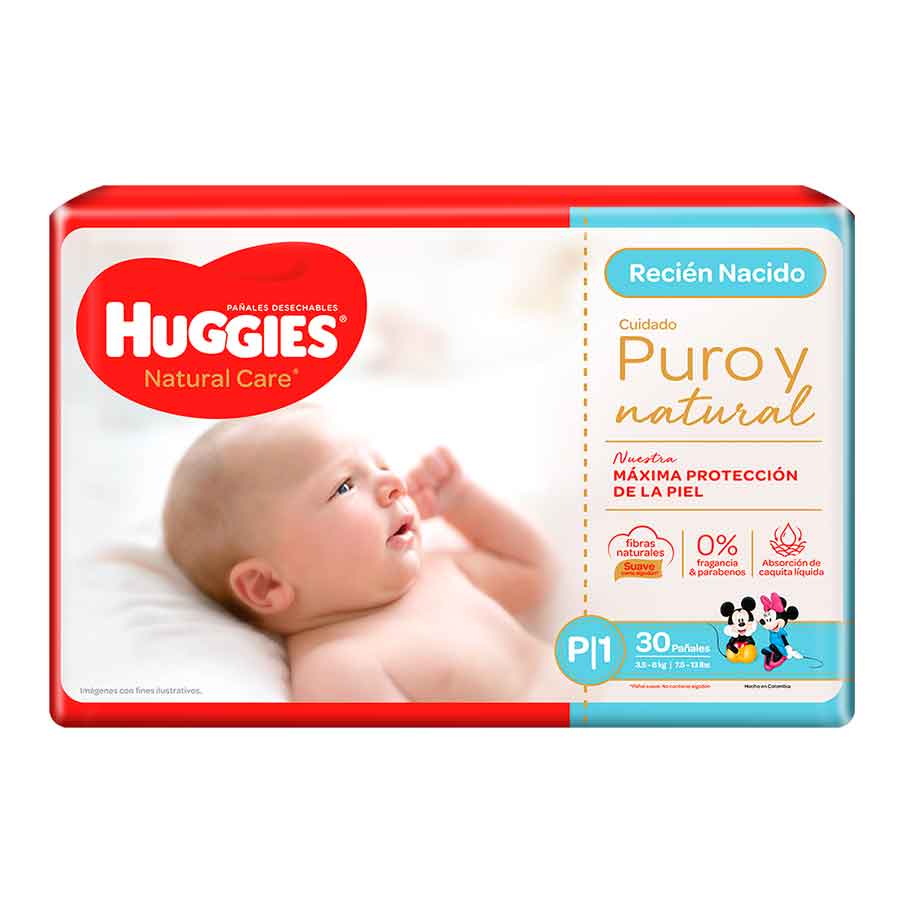 Pañales huggies primeros 100 días small 30 unidades 460469