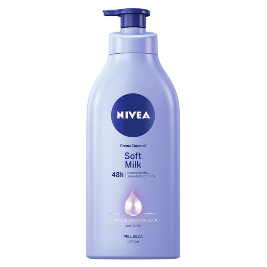 Crema nivea body soft milk piel seca 1000 ml 460531