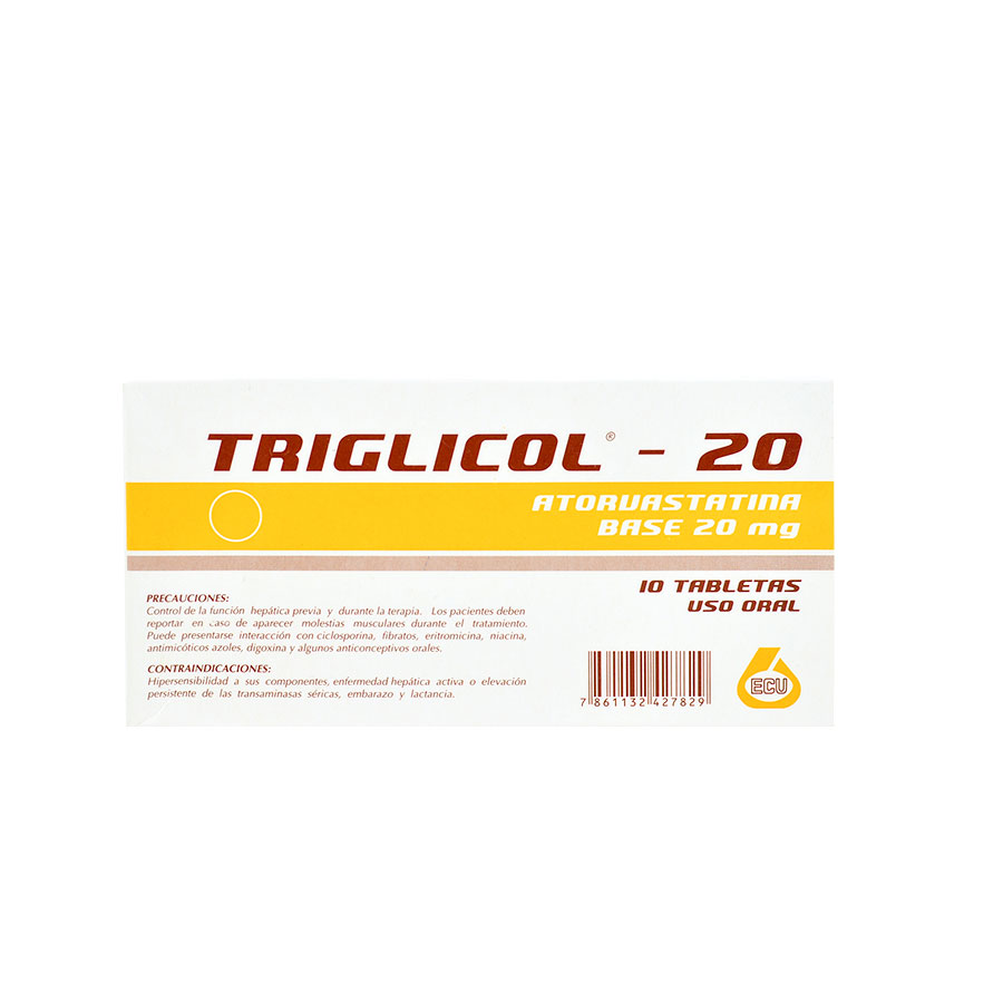 Triglicol 20mg ecu tableta 460728