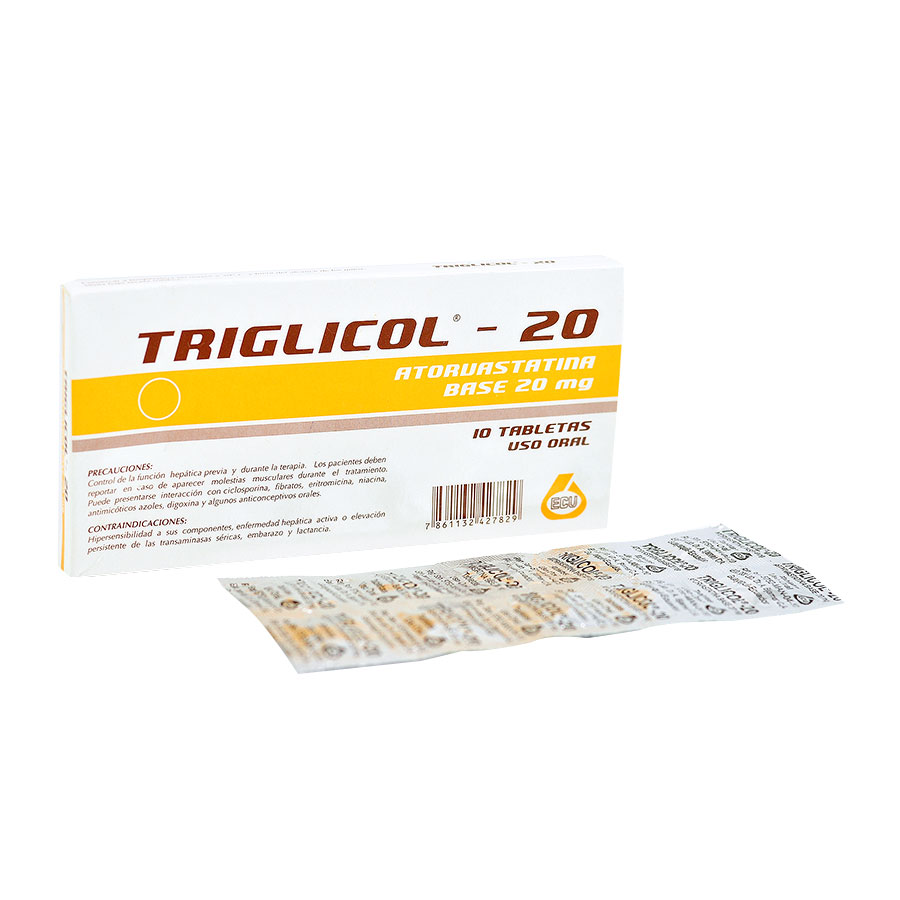 Triglicol 20mg ecu tableta 460728