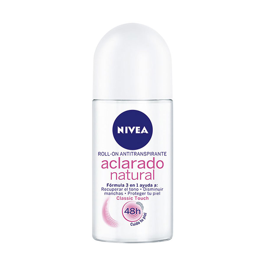 Desodorante femenino nivea aclarado natural beauty roll-on 50 ml 460770