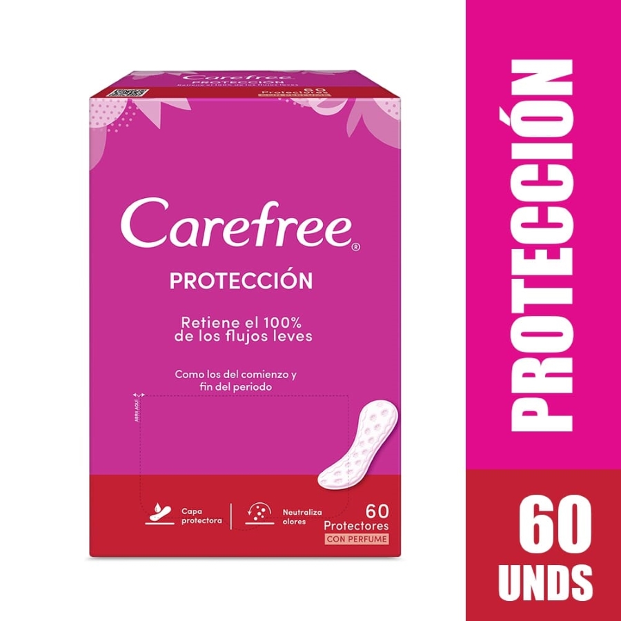 Protectores diarios carefree 60 u 460780