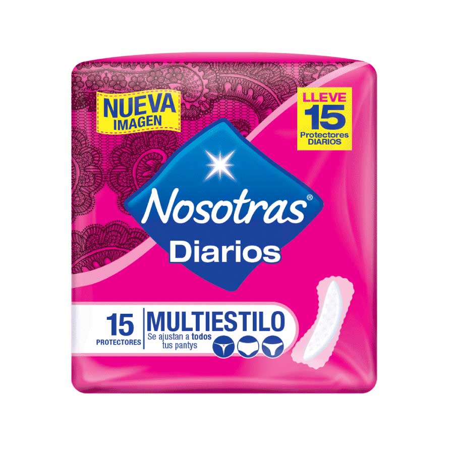 Protectores diarios nosotras multiestilo x 15 unds 460862