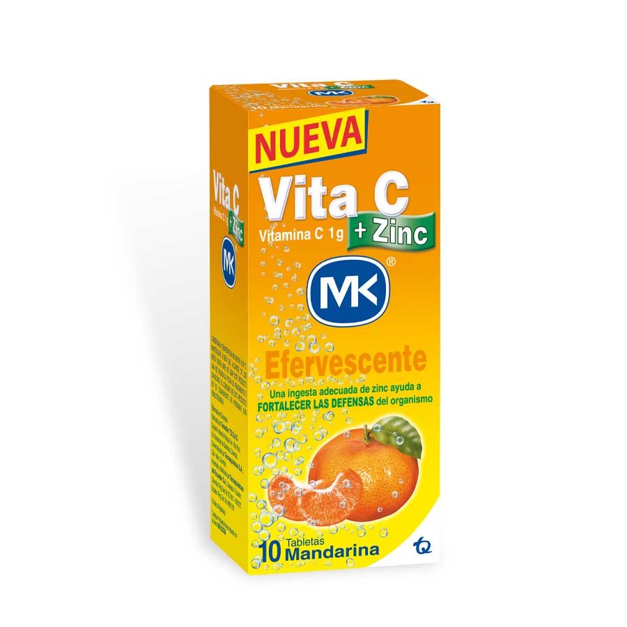 Vitamina c vita-c mandarina 1g x 10 mg tableta efervescente x 10 461031