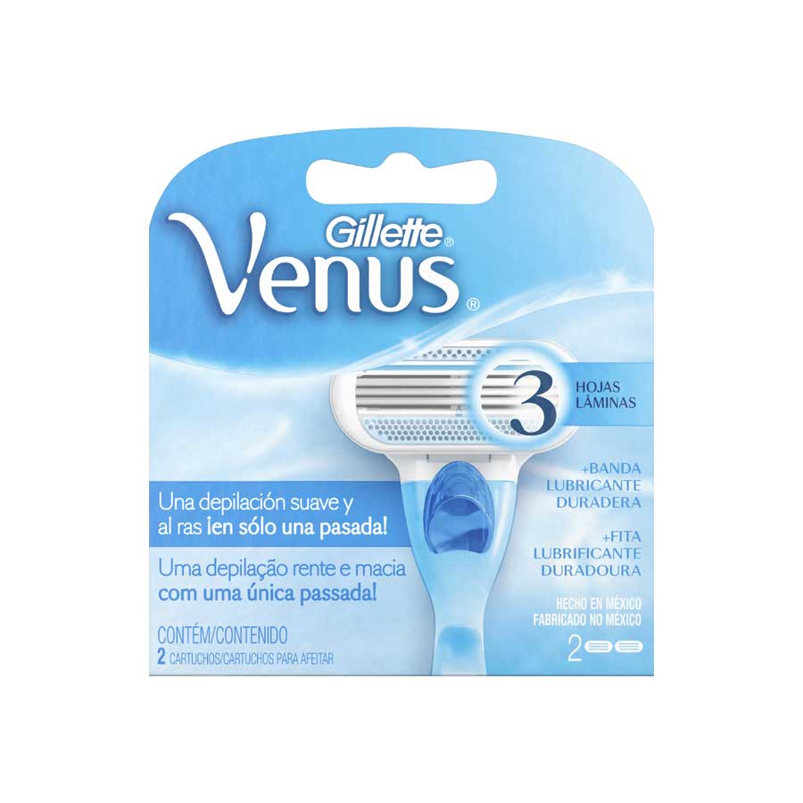 Repuesto de afeitadora gillette venus suave estándar 2 unidades 461069