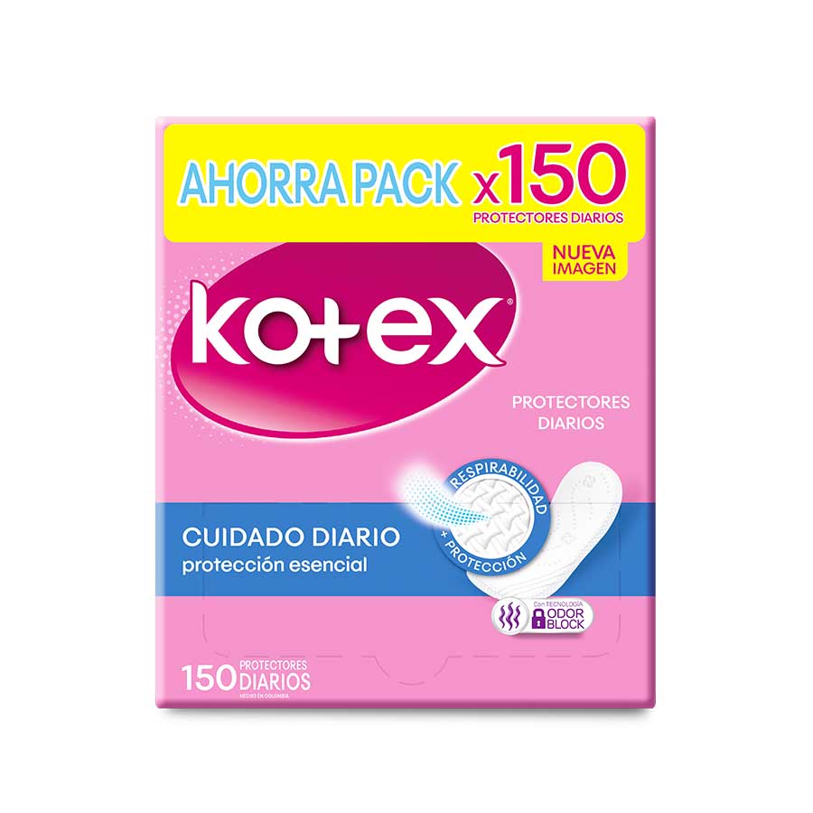 Protectores diarios kotex days duo ph 150 unidades 461114