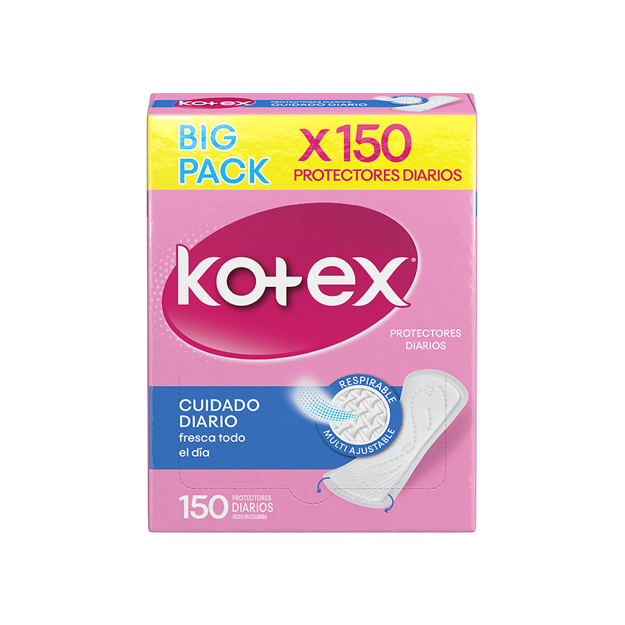 Protectores diarios kotex days duo ph 150 unidades 461114