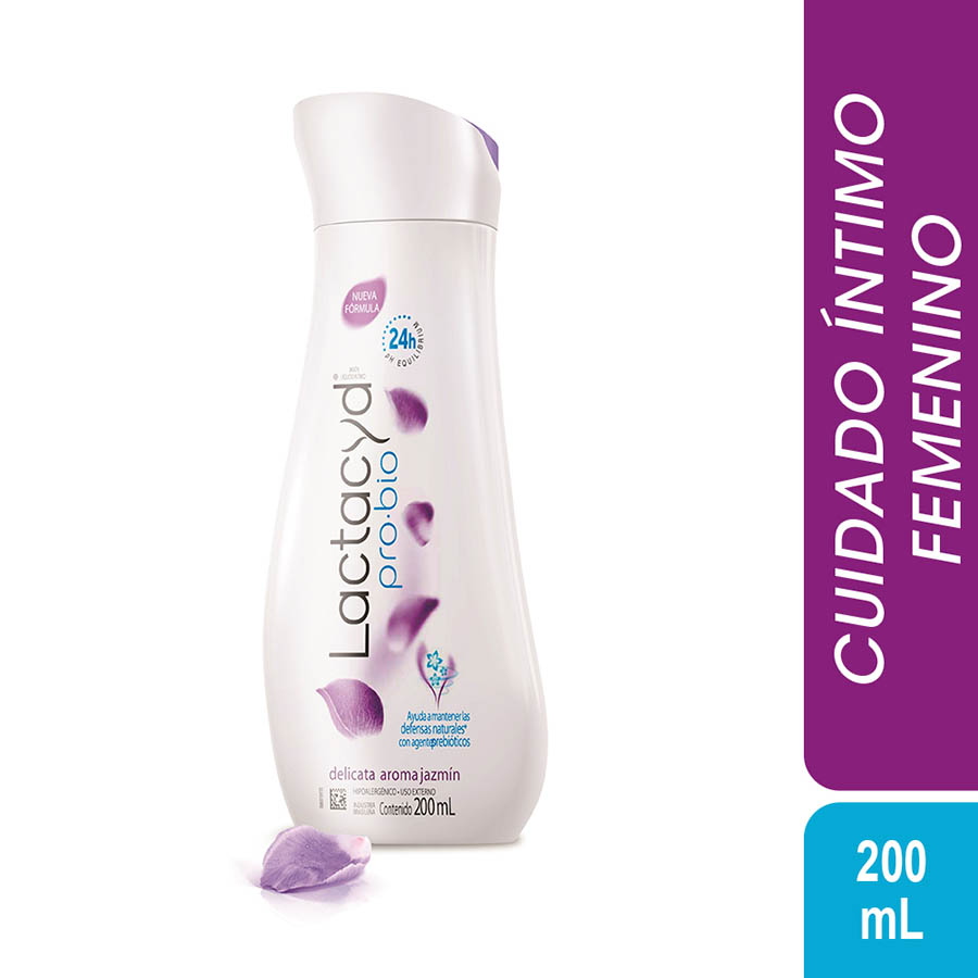 Jabón íntimo femenino lactacyd delicata jazmín 200 ml 461174