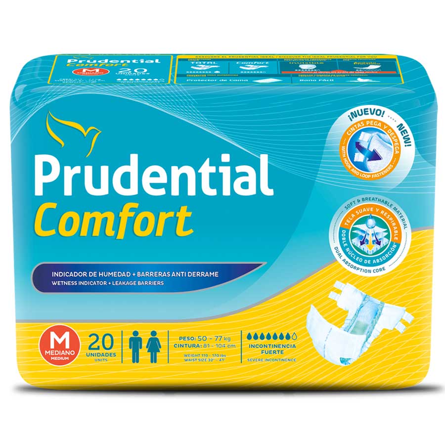 Pañal de incontinencia prudential medium 20 unidades 461244