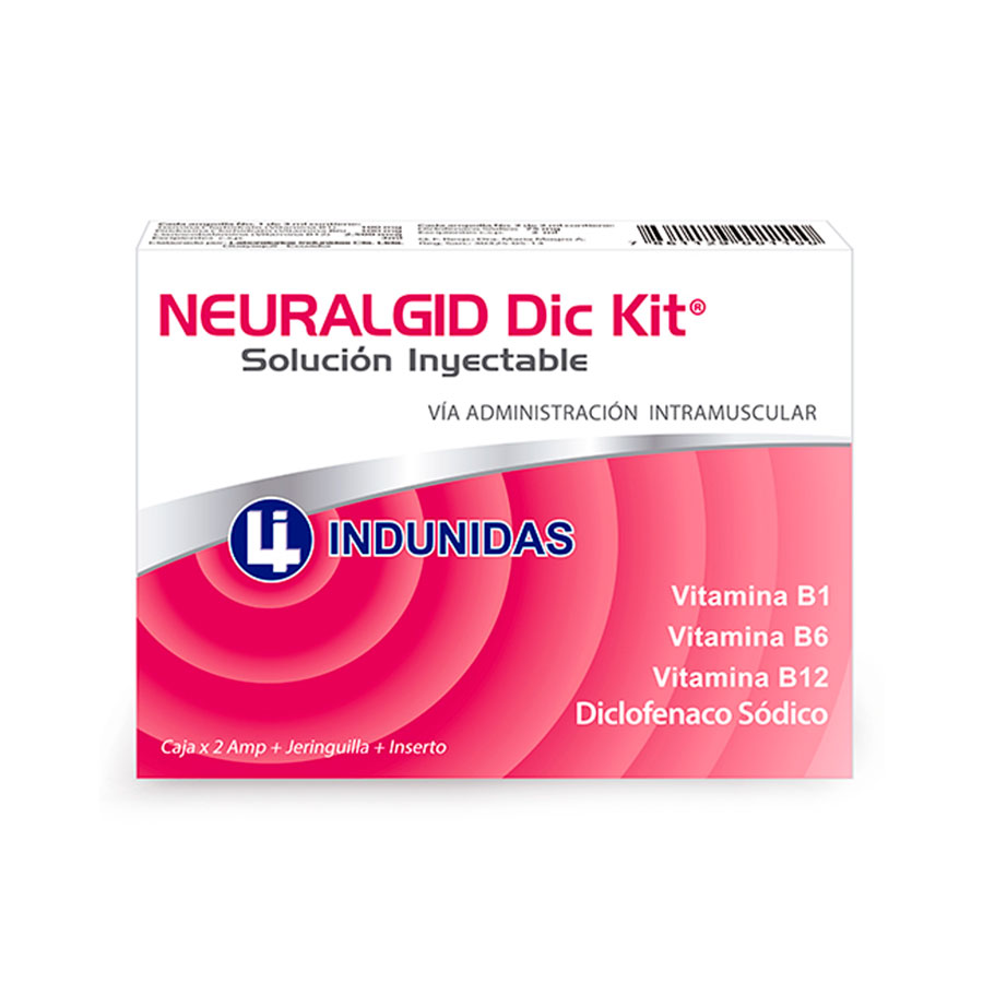 Neuralgid 100/100mg indunidas solución inyectable dic kit 461257