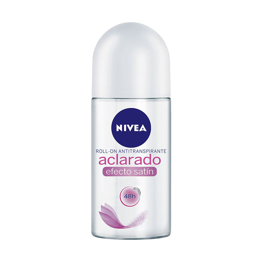 Desodorante femenino nivea aclarado efecto satín roll-on 50 ml 461263