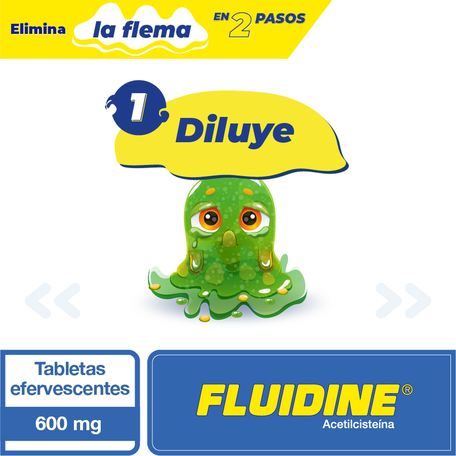 Fluidine 600 mg tabletas efervescentes x 20 461295