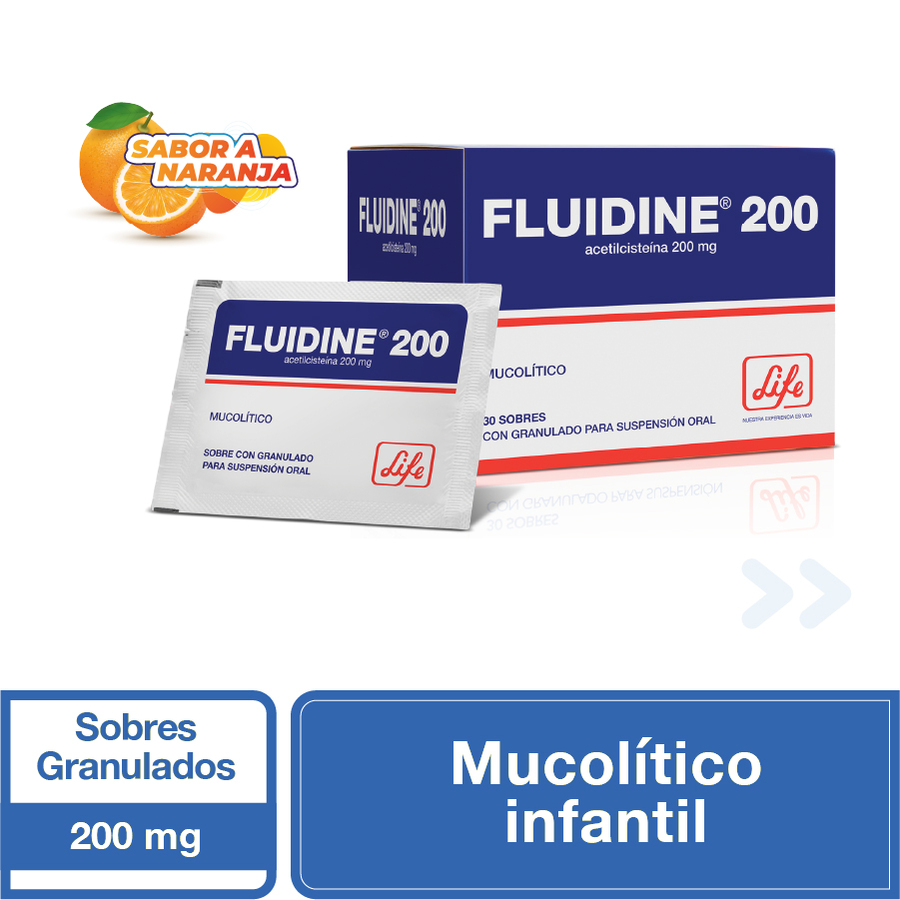 Fluidine 200 mg en polvo x 30 461447