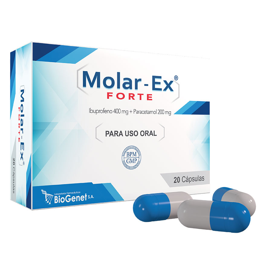 Analgésico molarex 400 mg x 200 mg cápsulas x 20 462074