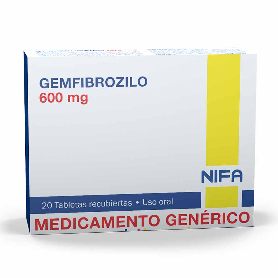 Gemfibrozilo 600mg garcos - nifa genericos tableta 462142