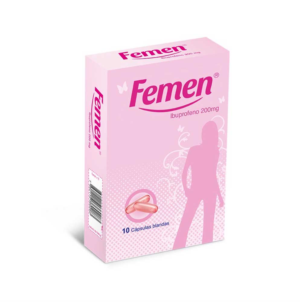 Alivio menstrual femen 200 mg cápsulas x 10 462251