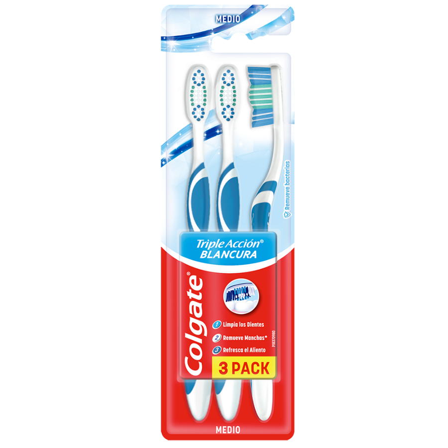 Cepillo dental colgate triple acción 3 unidades 462324