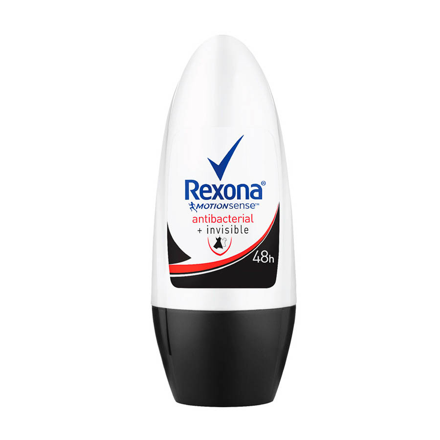 Desodorante femenino rexona antibacterial invisible roll-on 50 ml 462430