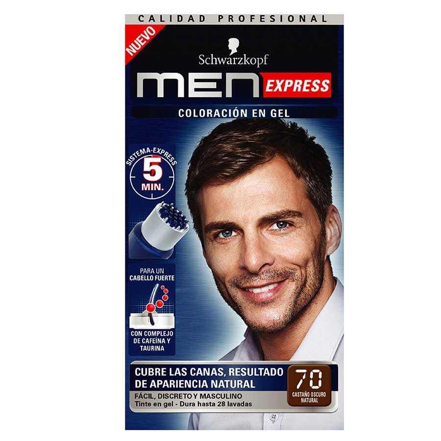 Tinte men express gel 70 castaño oscuro natural 40 ml 462650