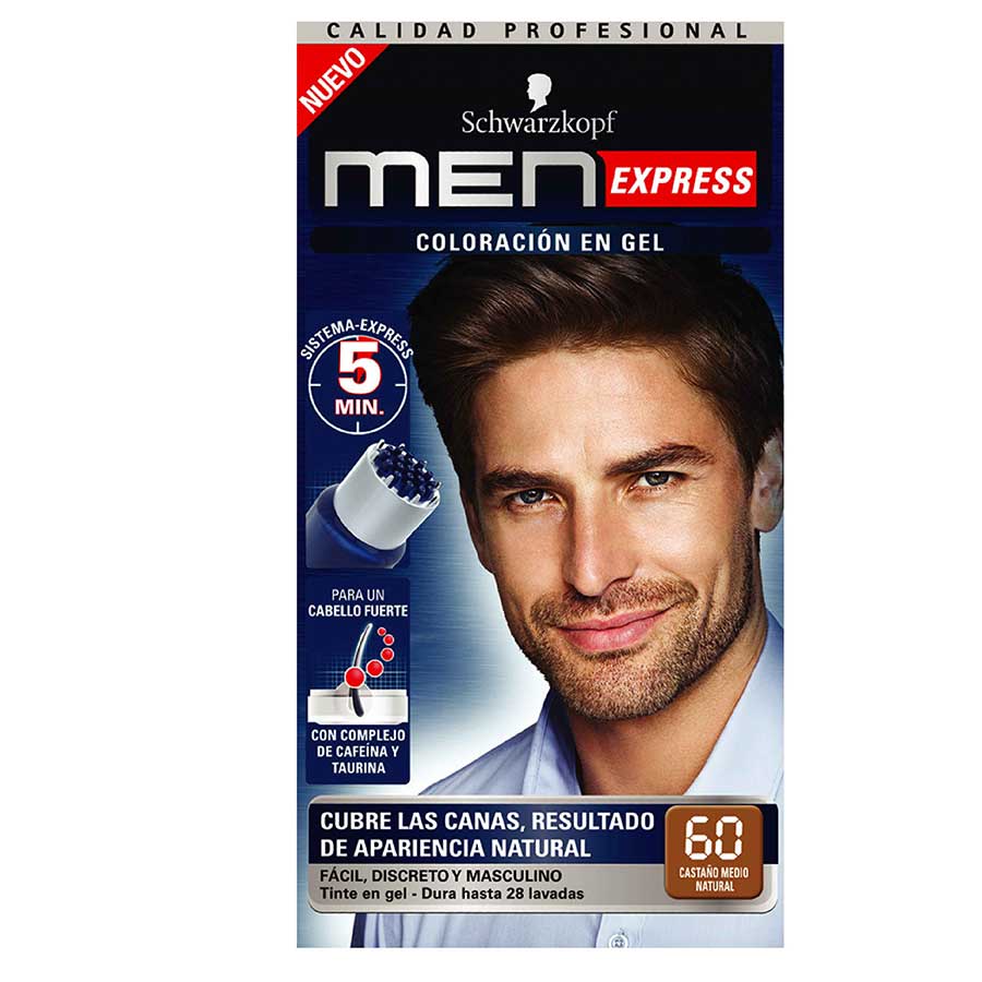 Tinte men express gel negro natural 40 ml 462651